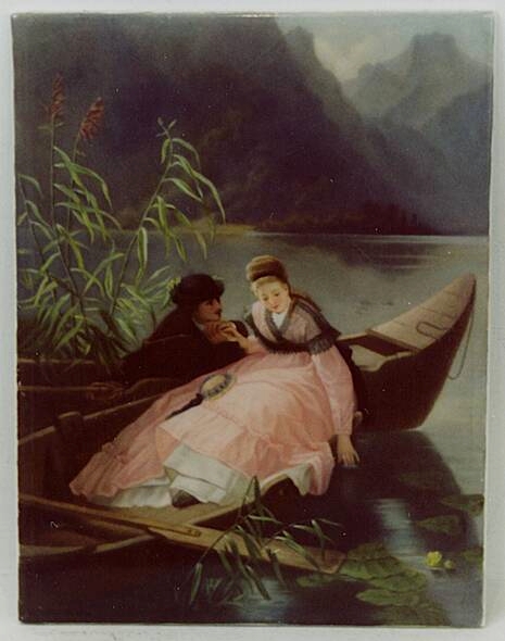 Unknown Artist - Couple In A Boat, 19th Century